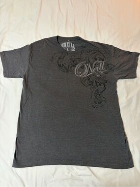 O'Neill Men's Dark Gray Graphic V-Neck Tee